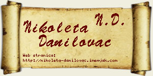 Nikoleta Danilovac vizit kartica